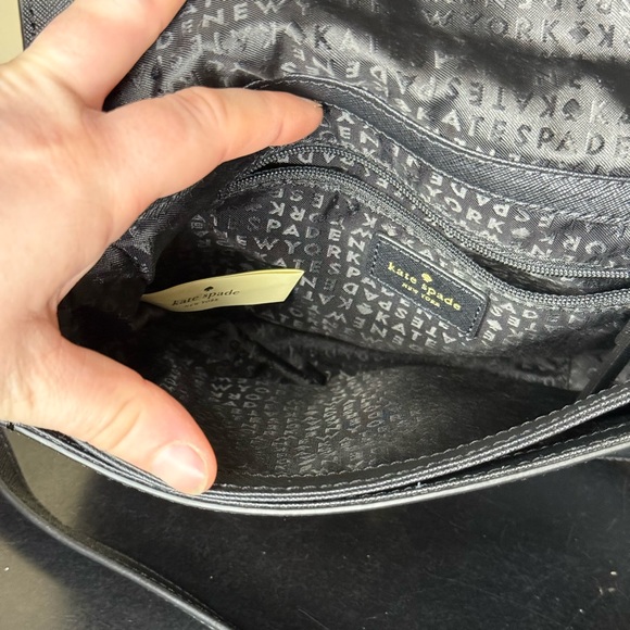 Kate Spade Saffiano Leather Carsen Laurel Way Black Crossbody Bag - Picture 8 of 12